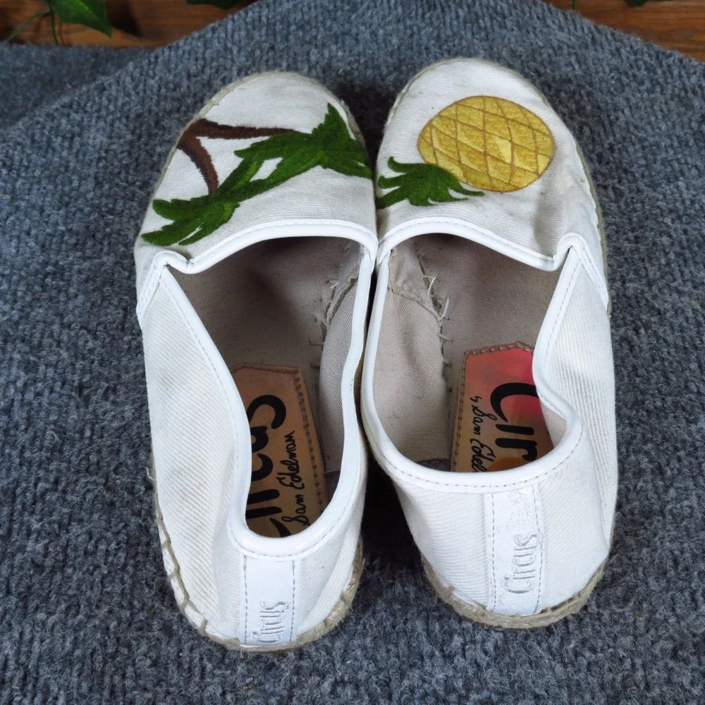 Circus by Sam Edelman Leni Womens Espadrille Flat Size 5 Vacation White Canvas